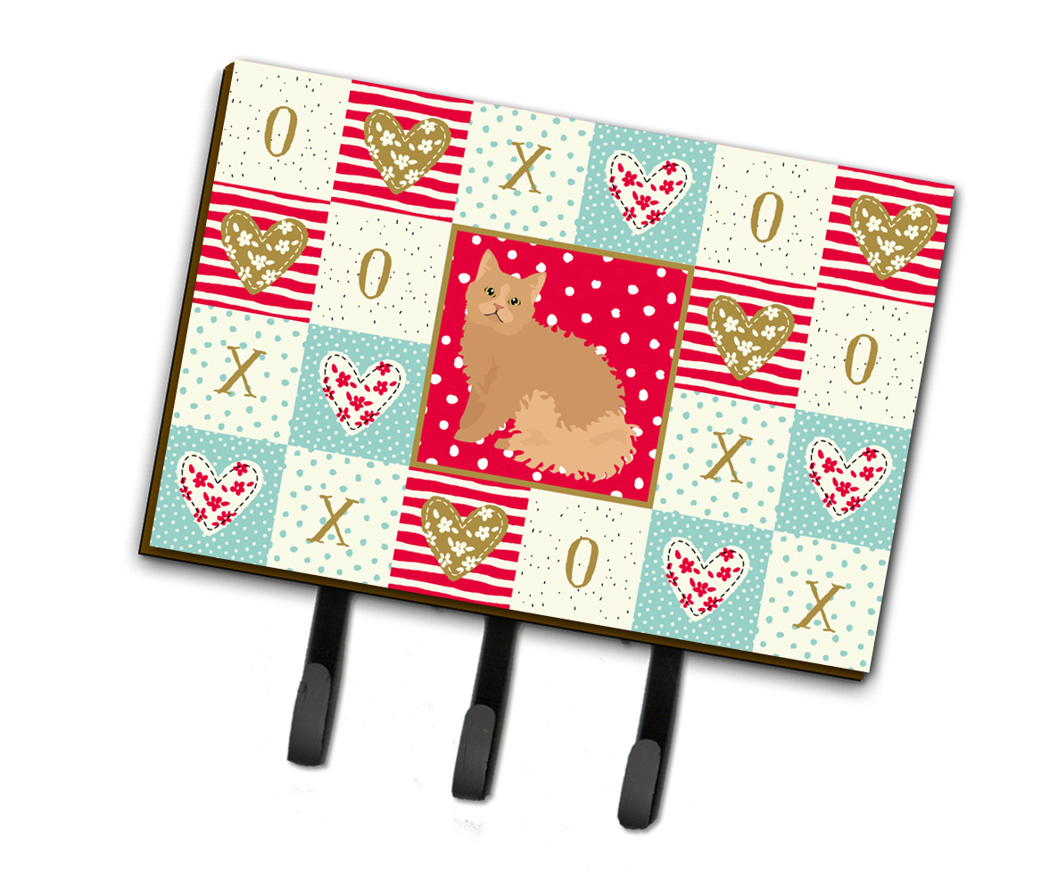 Carolines Treasures CK5784TH68 Selkirk Rex Cat Love Leash or Key Holder Triple Hook multicolor