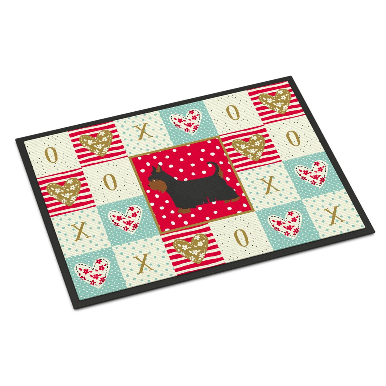 Carolines Treasures CK5810MAT Australian Silky Terrier Love Door Mat Indoor Rug or Outdoor Welcome Mat 18x27 Doormat