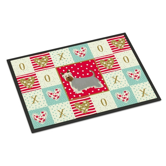 Carolines Treasures CK5811JMAT Australian Silky Terrier 2 Love Door Mat Indoor Rug or Outdoor Welcome Mat 24x36 Doormat
