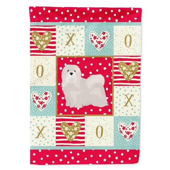 Carolines Treasures CK5857CHF Lhasa Apso 2 Love Flag Canvas House Size Large multicolor