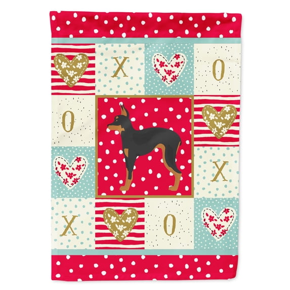 Carolines Treasures CK5889CHF Russian Tor Terrier Love Flag Canvas House Size Large multicolor