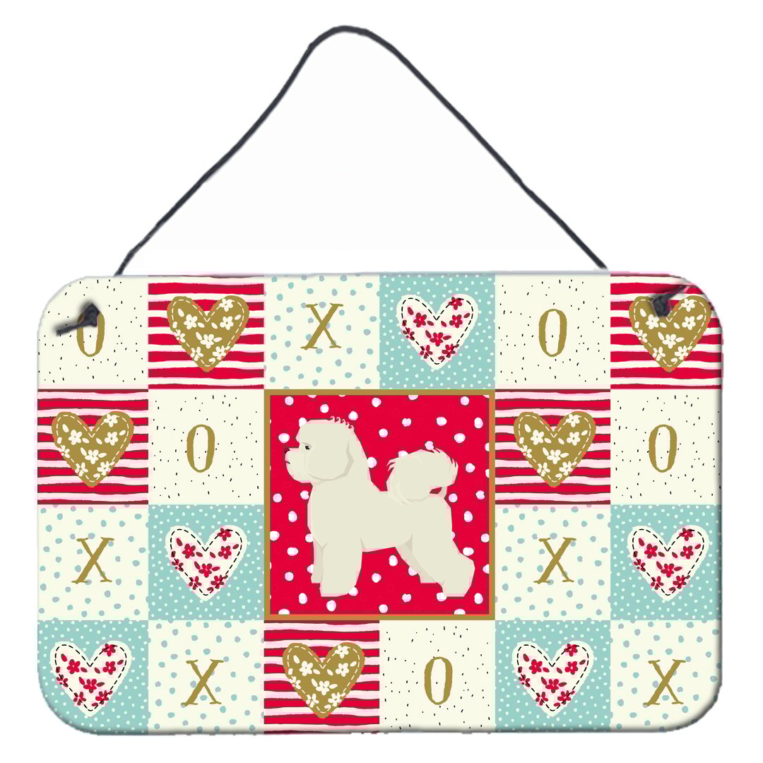 Carolines Treasures CK5911DS812 Bichon Frise Love Wall or Door Hanging Prints 8x12 multicolor