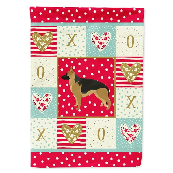Carolines Treasures CK5930GF German Shepherd Love Flag Garden Size Small multicolor