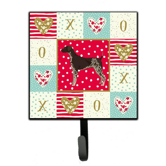 Carolines Treasures CK5931SH4 German Shorthaired Pointer Love Leash or Key Holder Single Hook multicolor