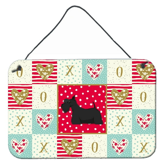 Carolines Treasures CK5950DS812 Scottish Terrier Love Wall or Door Hanging Prints 8x12 multicolor