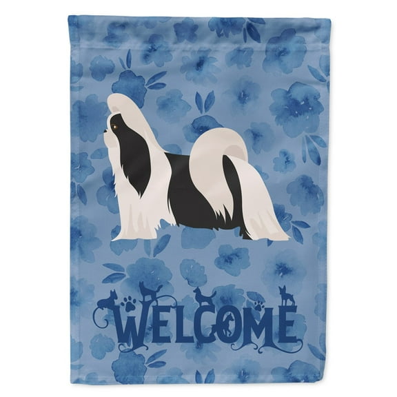 Carolines Treasures CK5999GF Imperial Shih Tzu Welcome Flag Garden Size Small multicolor