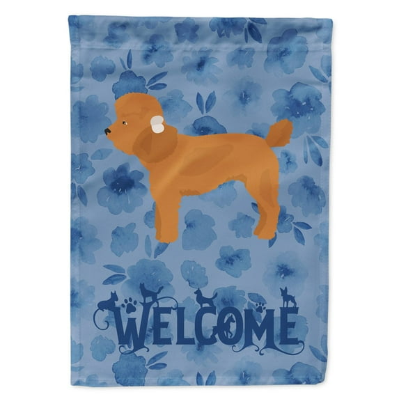 Carolines Treasures CK6038GF Toy Poodle Welcome Flag Garden Size Small multicolor