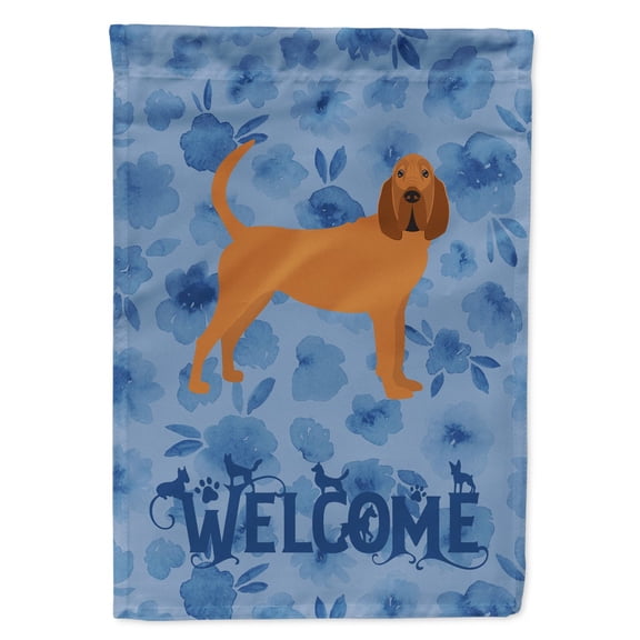 Bloodhound Welcome Flag Canvas House Size