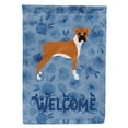 thumbnail image 1 of Carolines Treasures CK6065CHF Boxer Welcome Flag Canvas House Size Large multicolor, 1 of 4