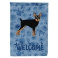 thumbnail image 1 of Carolines Treasures CK6091CHF Miniature Pinscher Welcome Flag Canvas House Size Large multicolor, 1 of 4