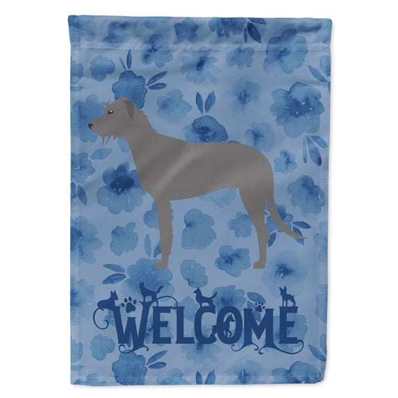Irish Wolfhound Welcome Flag Canvas House Size