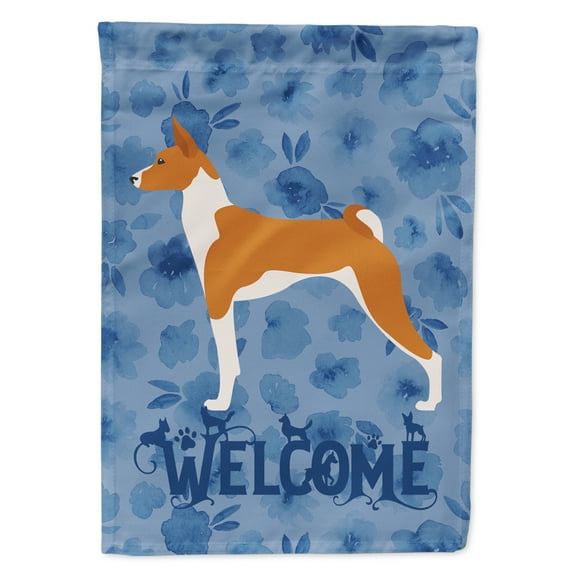Carolines Treasures CK6201GF Basenji Welcome Flag Garden Size Small multicolor