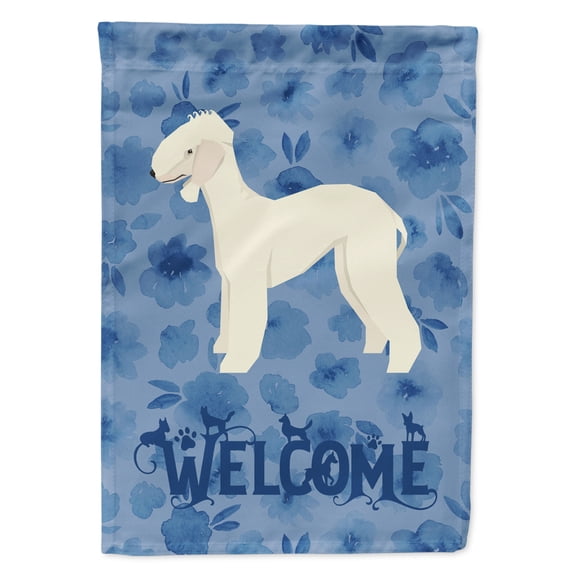 Bedlington Terrier Welcome Flag Canvas House Size