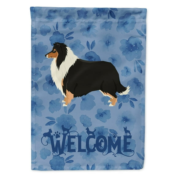 Carolines Treasures CK6236GF Collie Welcome Flag Garden Size Small multicolor