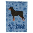 thumbnail image 1 of Carolines Treasures CK6262GF Rottweiler Welcome Flag Garden Size Small multicolor, 1 of 3