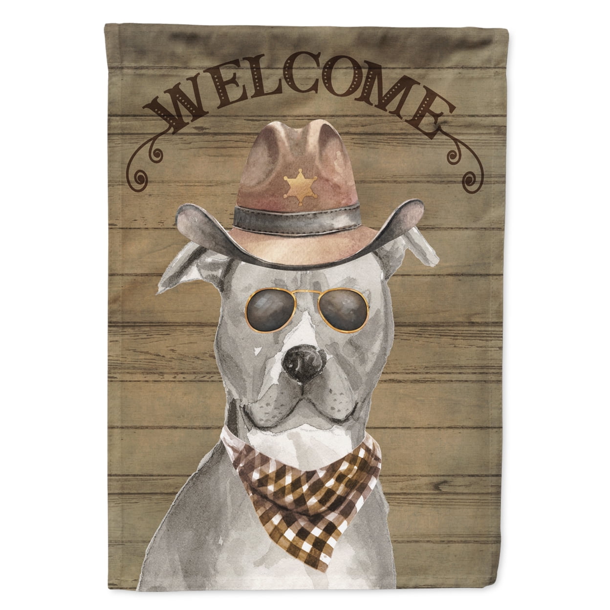 Carolines Treasures CK6276GF Staffordshire Bull Terrier Country Dog Flag Garden Size  Small multicolor
