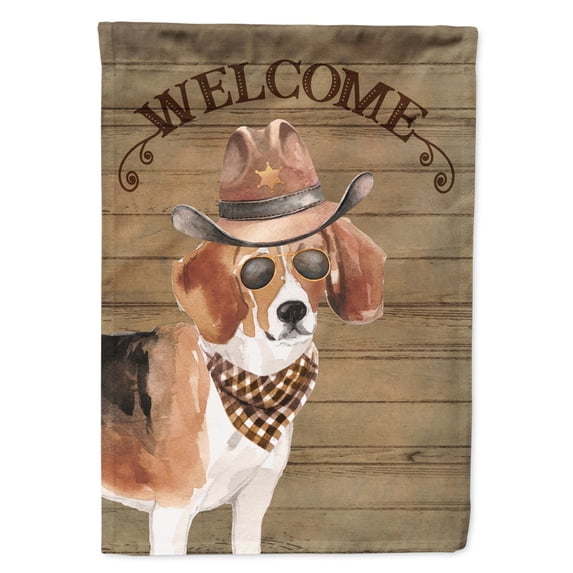 Carolines Treasures CK6282CHF Beagle Country Dog Flag Canvas House Size  Large multicolor