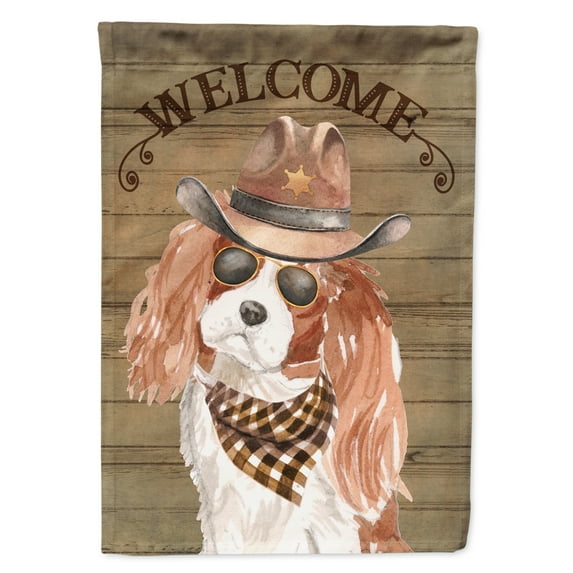 Carolines Treasures CK6302GF Cavalier King Charles Spaniel Country Dog Flag Garden Size Small multicolor