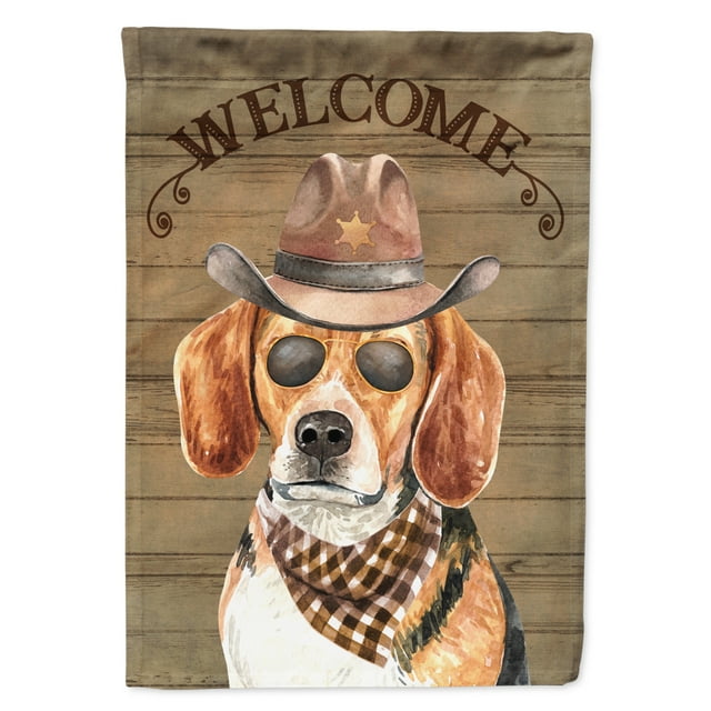 Carolines Treasures CK6318GF Beagle 3 Country Dog Flag Garden Size  Small multicolor