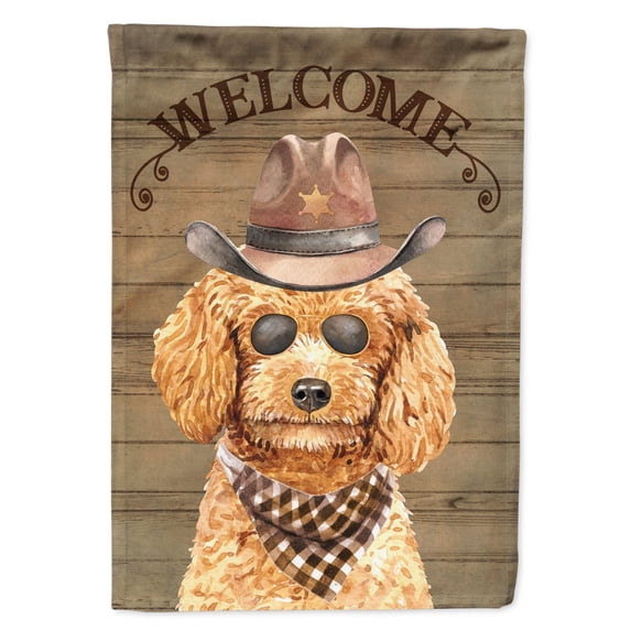Carolines Treasures CK6325CHF Poodle Country Dog Flag Canvas House Size Large multicolor