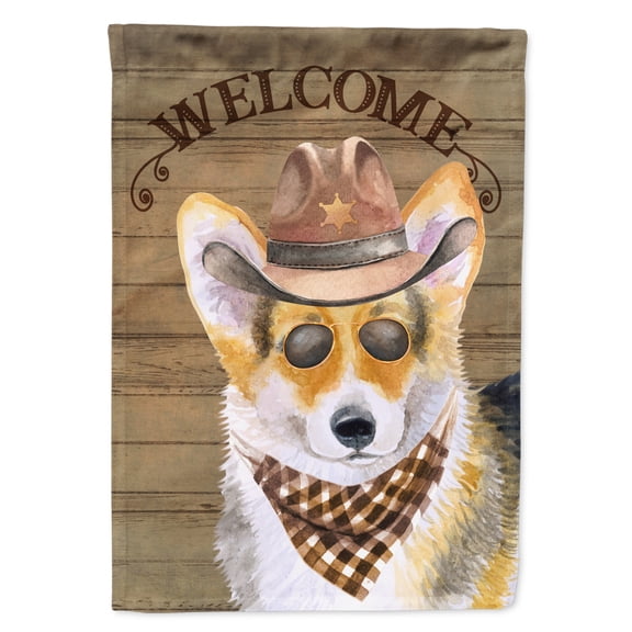 Carolines Treasures CK6346GF Pembroke Welsh Corgi Country Dog Flag Garden Size Small multicolor