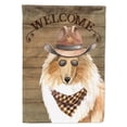 thumbnail image 1 of Rough Collie Country Dog Flag Canvas House Size, 1 of 4