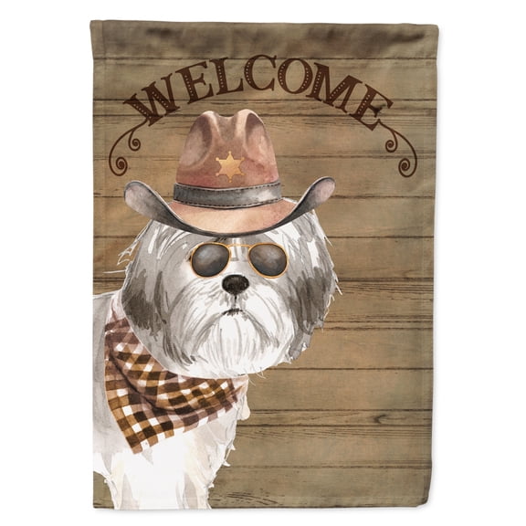 Shih Tzu Puppy Cut Country Dog Garden Flag