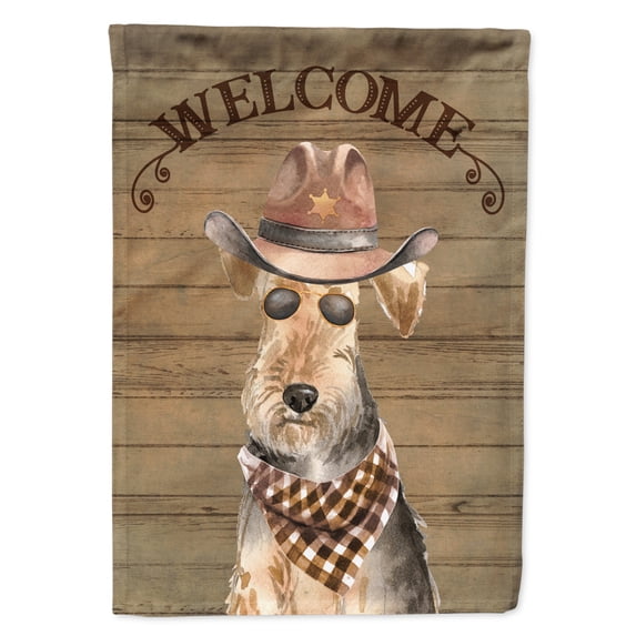 Carolines Treasures CK6373CHF Welsh Terrier Country Dog Flag Canvas House Size Large multicolor