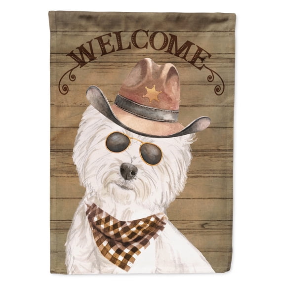 Carolines Treasures CK6375CHF West Highland White Terrier Country Dog Flag Canvas House Size Large multicolor