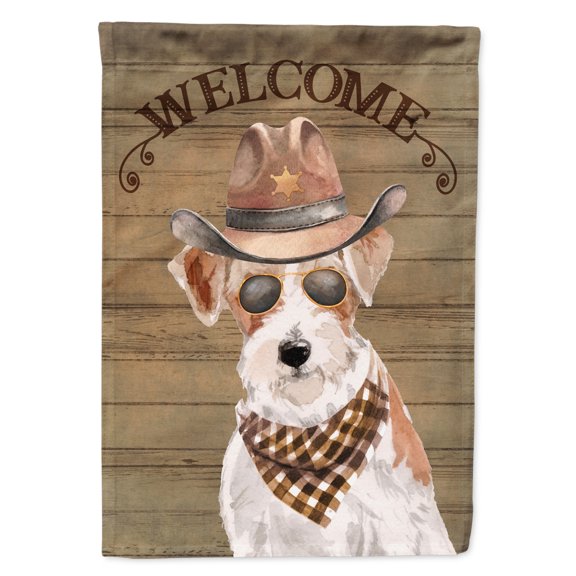 Jack Russell Terrier Country Dog Flag Canvas House Size