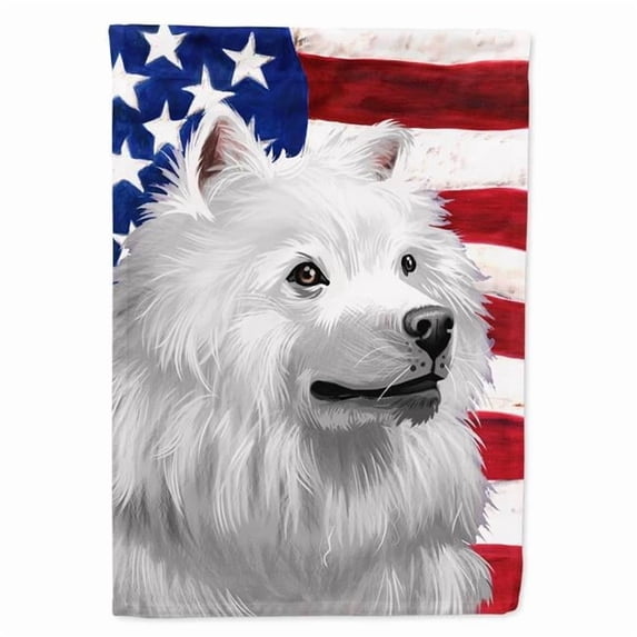 Carolines Treasures CK6398GF American Eskimo Dog American Garden Flag - 11 x 0.01 x 15 in.