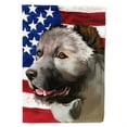 thumbnail image 1 of Armenian Gamper Dog American Flag Garden Flag, 1 of 3