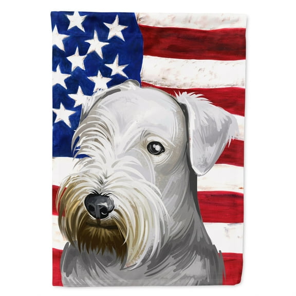 Carolines Treasures CK6485GF Cesky Terrier Dog American Garden Size outdoor-flags, Multicolor