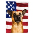 thumbnail image 1 of Chinook Dog American Flag Garden Flag, 1 of 3