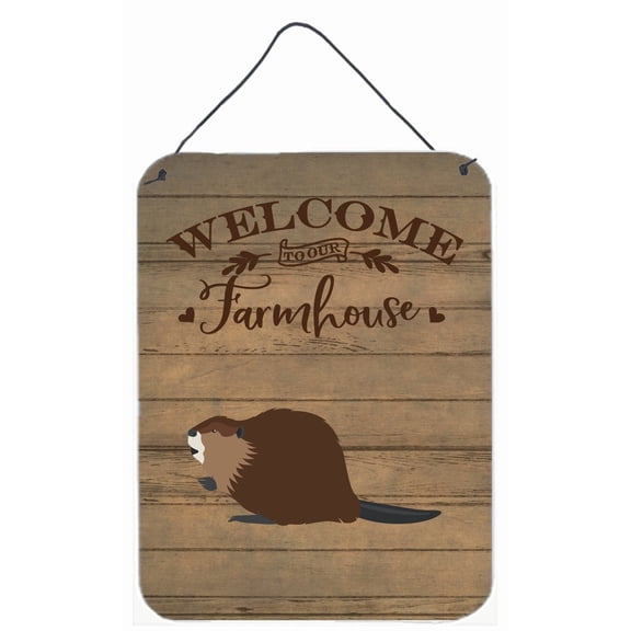 Carolines Treasures Eurasian Beaver Welcome Door Hanging Prints wall-decor, Multicolor