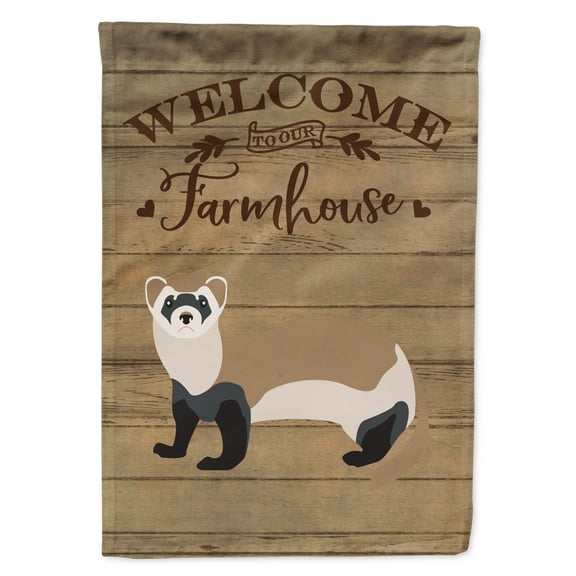 Caroline's Treasures CK6822CHF Ferret Welcome Flag Canvas House Size , Large, multicolor