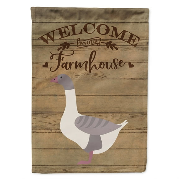 Caroline's Treasures CK6845CHF Buff Grey Back Goose Welcome Flag Canvas House Size , Large, multicolor