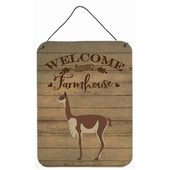 Caroline's Treasures CK6861DS1216 Vicugna or Vicuna Welcome Wall or Door Hanging Prints, 12x16, multicolor