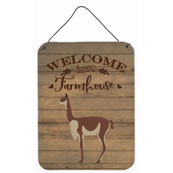 Caroline's Treasures CK6861DS1216 Vicugna or Vicuna Welcome Wall or Door Hanging Prints, 12x16, multicolor