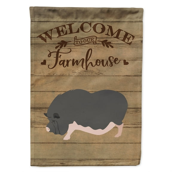 Carolines Treasures CK6885GF Vietnamese Pot-Bellied Pig Welcome Garden Size Outdoor-Flags, Multicolor