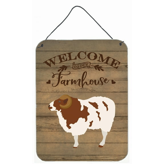 Caroline's Treasures CK6919DS1216 Jacob Sheep Welcome Wall or Door Hanging Prints, 12x16, multicolor