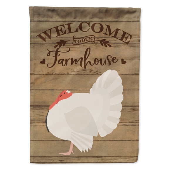 Carolines Treasures CK6927CHF White Holland Turkey Welcome Canvas House Size Outdoor-Flags, Multicolor