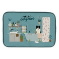 thumbnail image 1 of Carolines Treasures CK7540DDM Black White Border Collie in Bathtub Dish Drying Mat 14 x 21" multicolor, 1 of 7