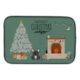 thumbnail image 1 of Black French Bulldog Christmas Everyone Dish Drying Mat, 1 of 7
