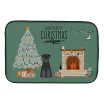 Carolines Treasures CK7595DDM Black Standard Schnauzer Christmas Everyone Dish Drying Mat 14 x 21" multicolor