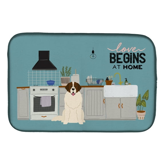 Moscow Watchdog Kitchen Scene Dish Drying Mat