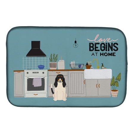 Swiss Hound Kitchen Scene Dish Drying Mat
