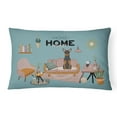 thumbnail image 1 of Carolines Treasures CK7873PW1216 Manchester Terrier Sweet Home Canvas Fabric Decorative Pillow 12H x16W multicolor, 1 of 4