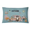 thumbnail image 1 of Carolines Treasures CK7882PW1216 Greater Swiss Mountain Dog Sweet Home Canvas Fabric Decorative Pillow 12H x16W, 1 of 4