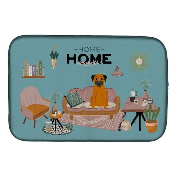 Border Terrier Sweet Home Dish Drying Mat